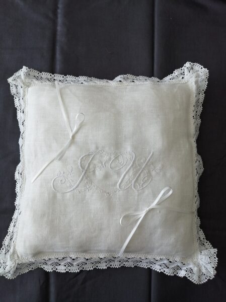 Personalised linen cushion