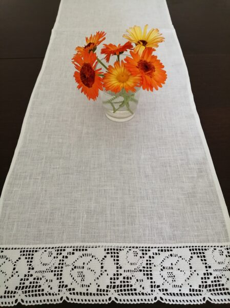 Linen table runner - long towel 140x42cm